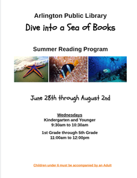 Summer Reading Program Kindergarten and Younger